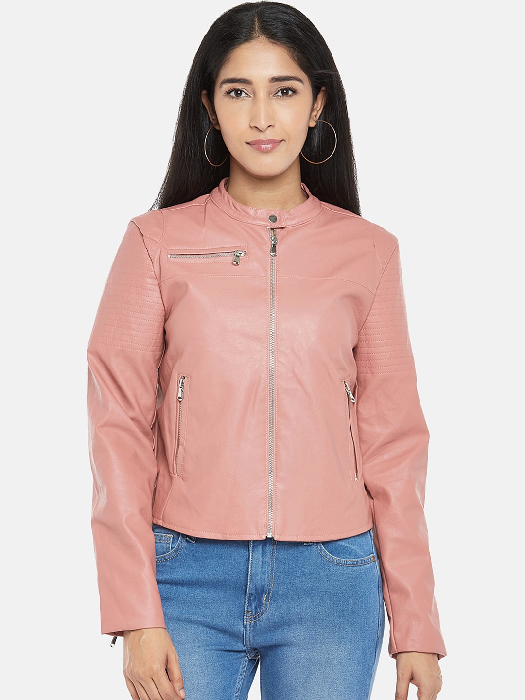 

People Women Pink Biker Jacket