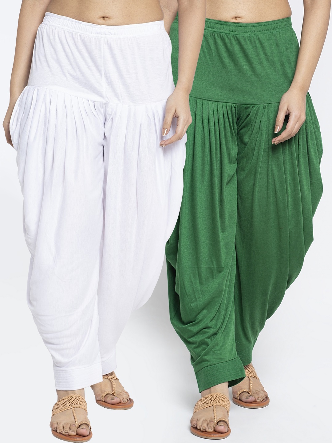 

GRACIT Women Pack Of 2 Solid Salwars, White