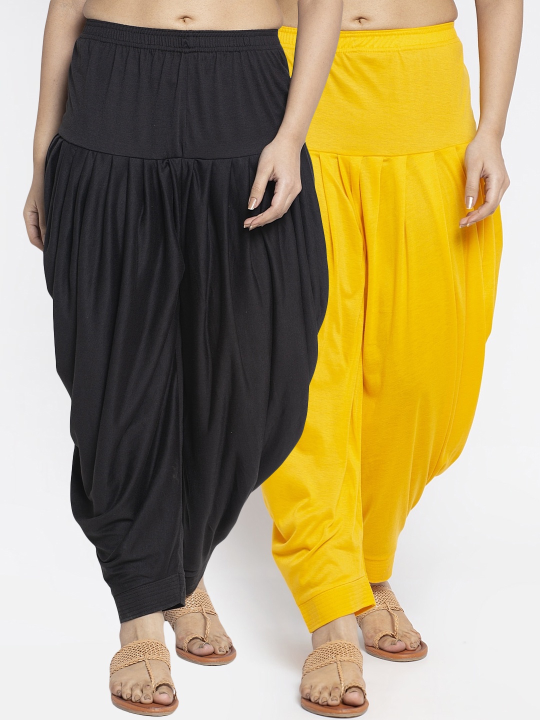 

GRACIT Women Pack Of 2 Solid Salwars, Black