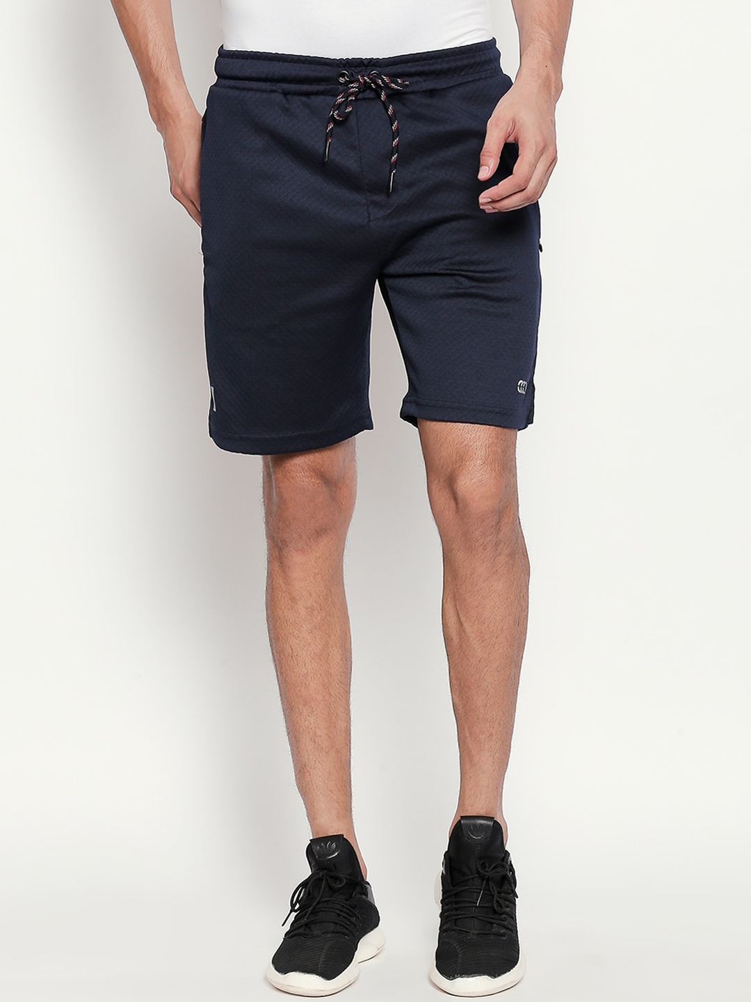Ajile by Pantaloons Men Navy Blue Solid Slim Fit Sports Shorts