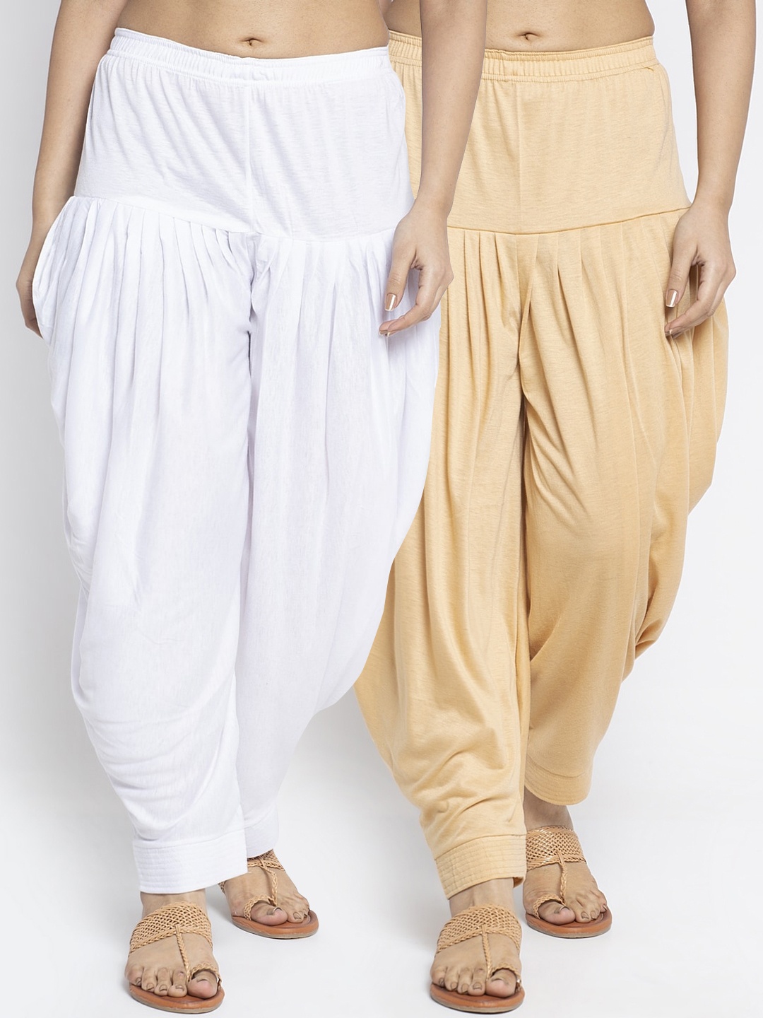

GRACIT Women Pack Of 2 Solid Salwars, White