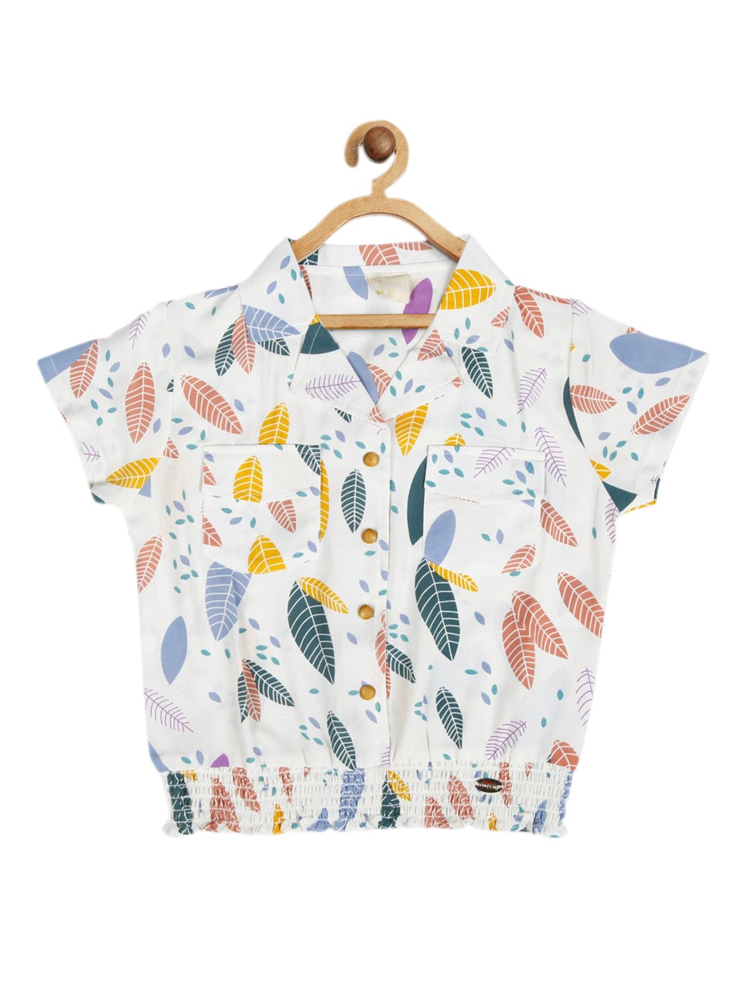 

Tiny Girl Girls White Chiffon Blouson Top