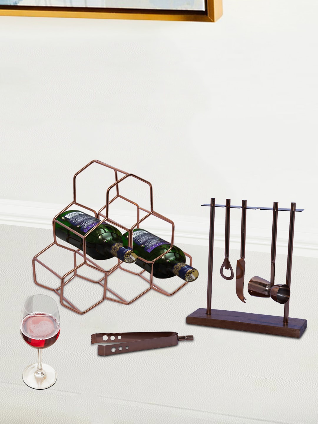 

nestroots Set Of 5 Copper-Toned Cocktail Set