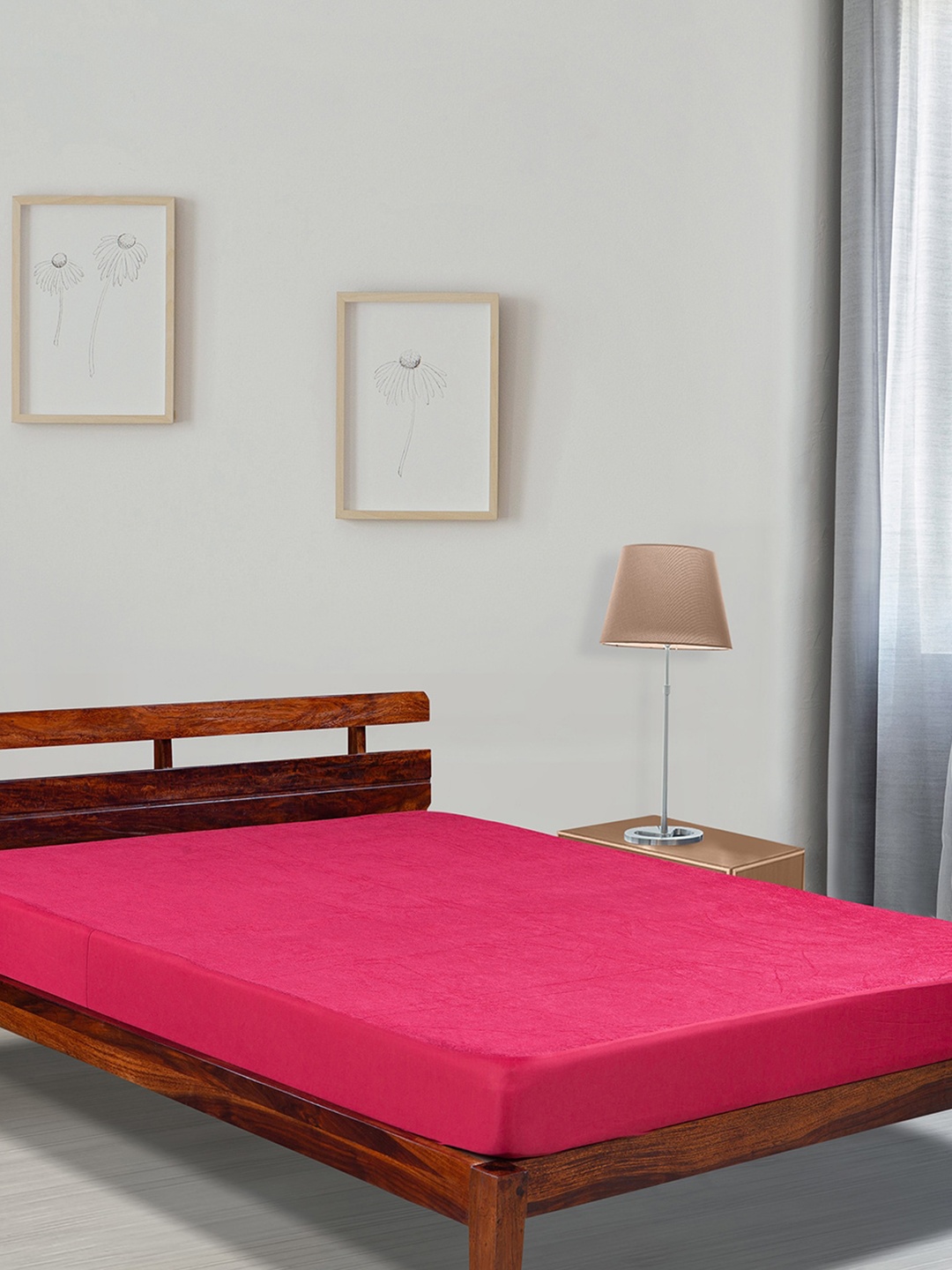

Duroflex Maroon - Antiviral Antibacterial 100% Waterproof & Stain Proof Mattress Protector
