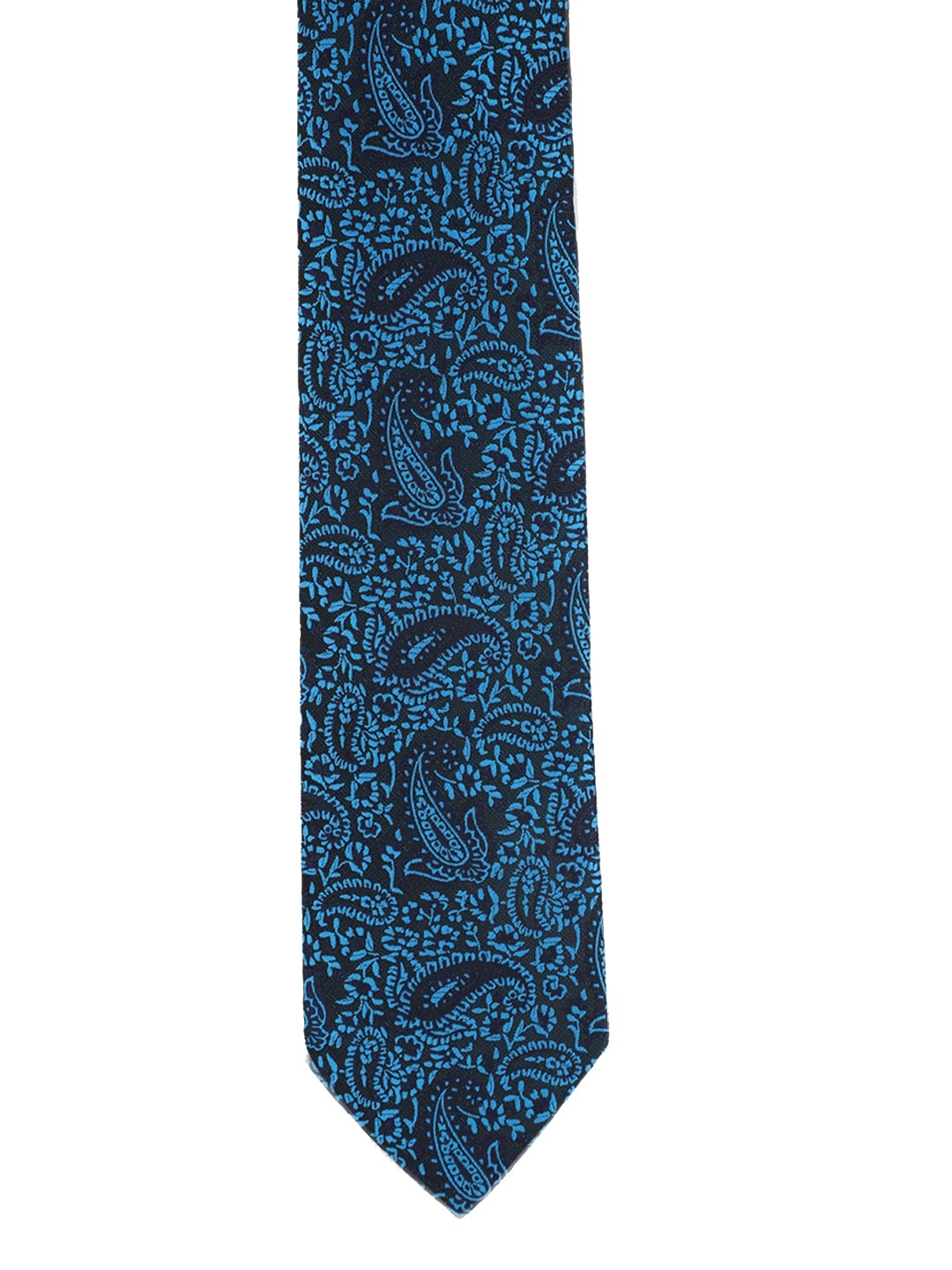 

Peter England Men Navy Blue & Black Woven-Design Accessory Gift Set
