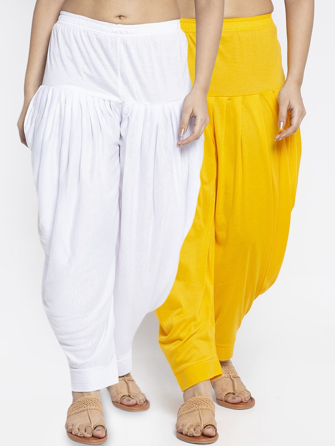 

GRACIT Women Pack Of 2 Solid Salwar, White