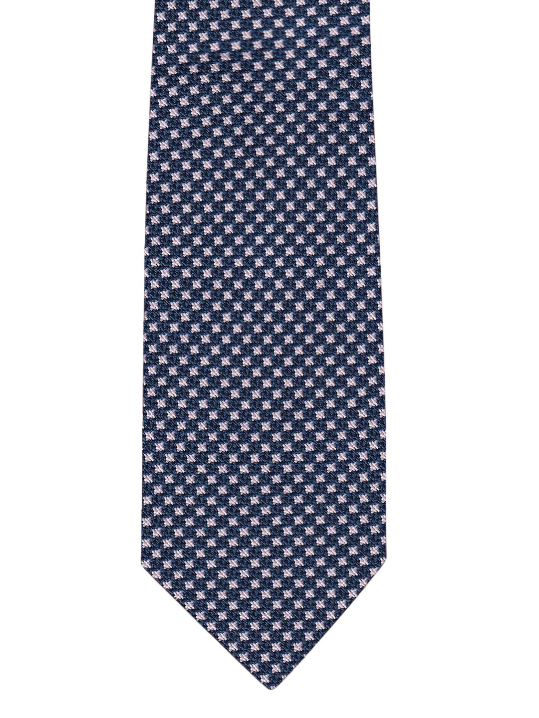 

Blacksmith Men Navy Blue & White Checked Skinny Tie