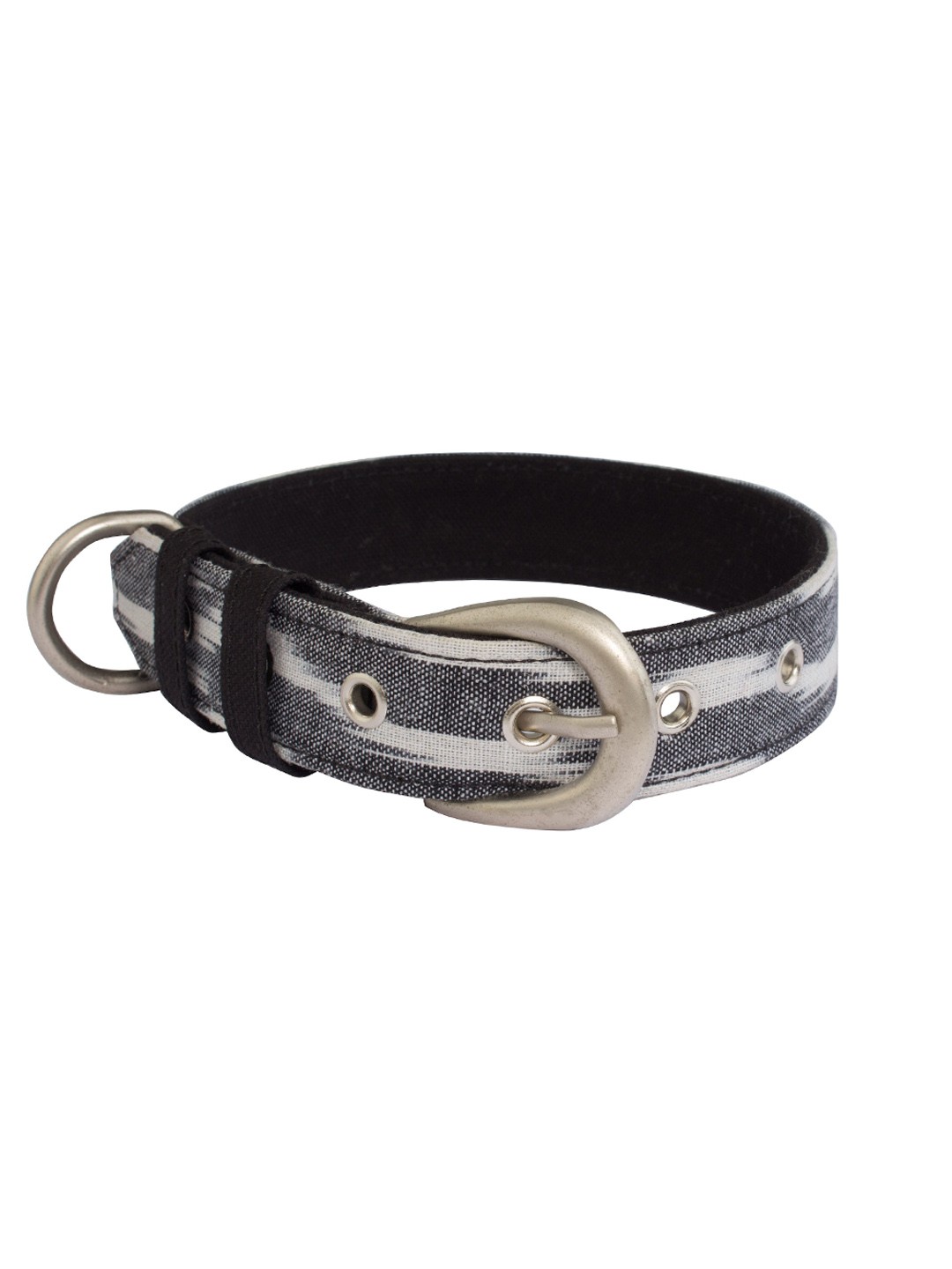

PETWALE Black & White Ikat Printed Dog Belt Collar