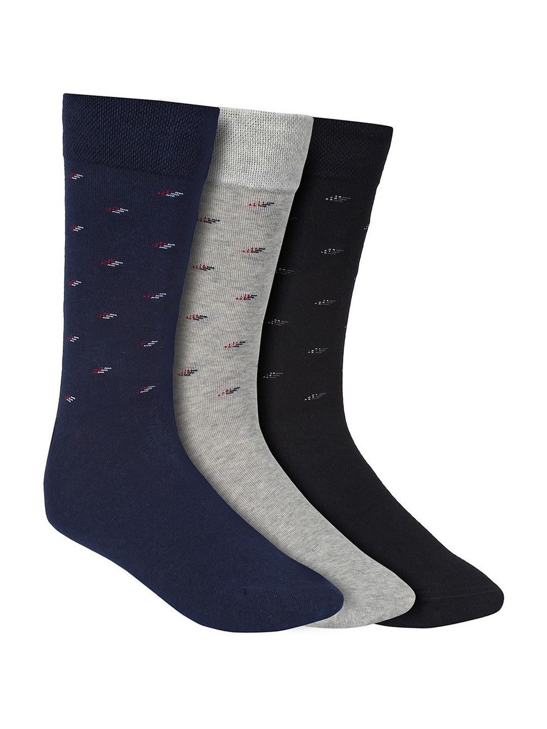

Creature Men Pack Of 3 Multicoloured Pure Combedd Cotton Calf-Length Socks, Multi