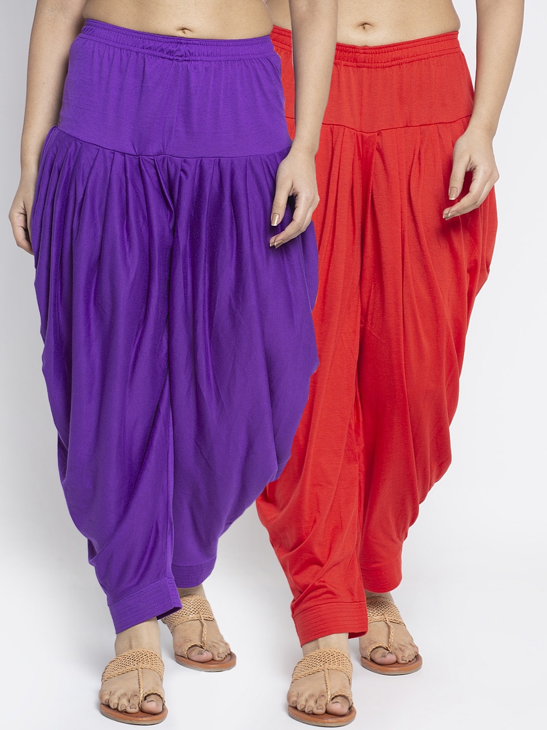 

GRACIT Women Pack Of 2 Solid Salwars, Red