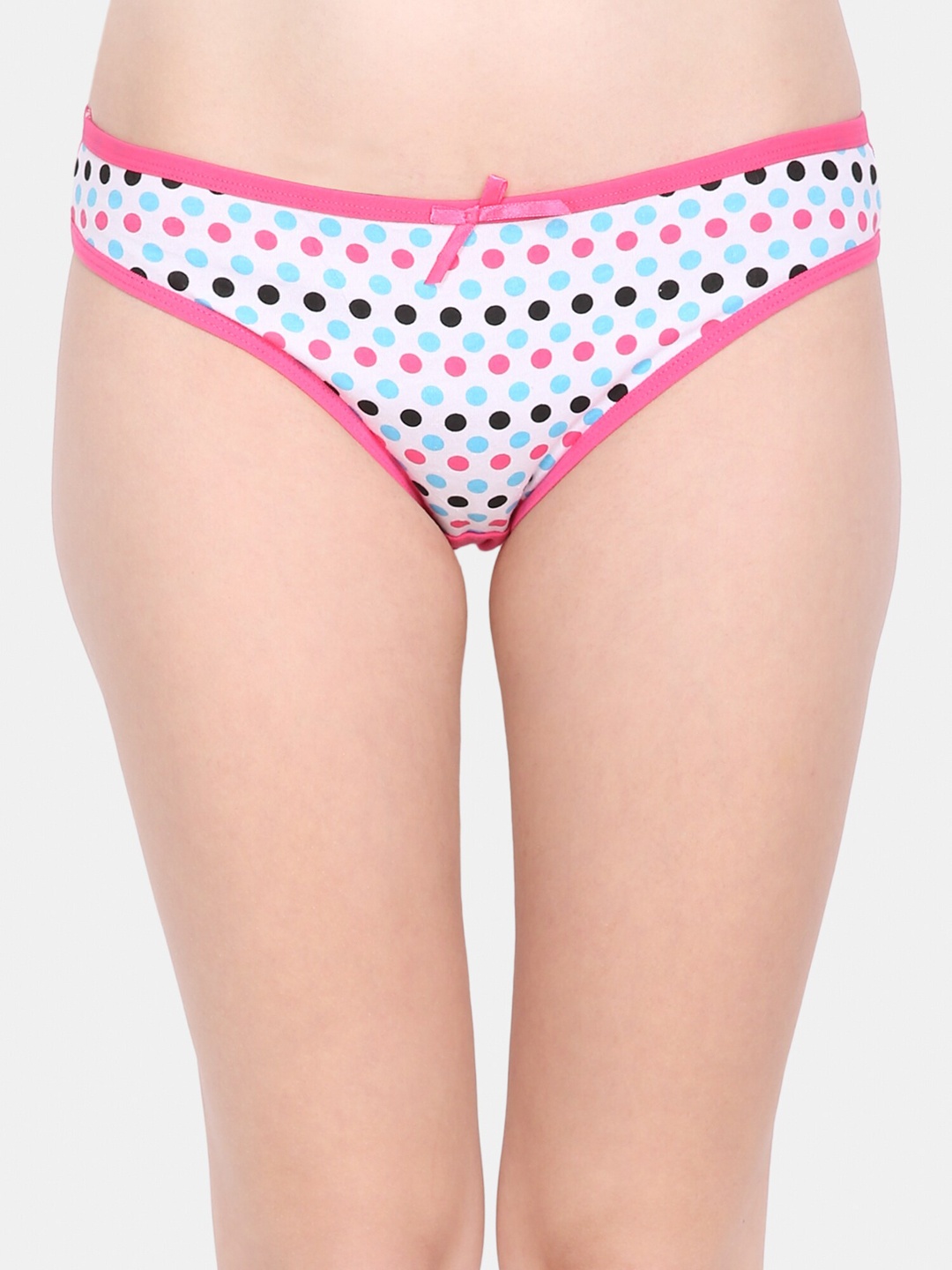 

Ms.Lingies Women Pink & White Printed Thong Briefs Z14-87311