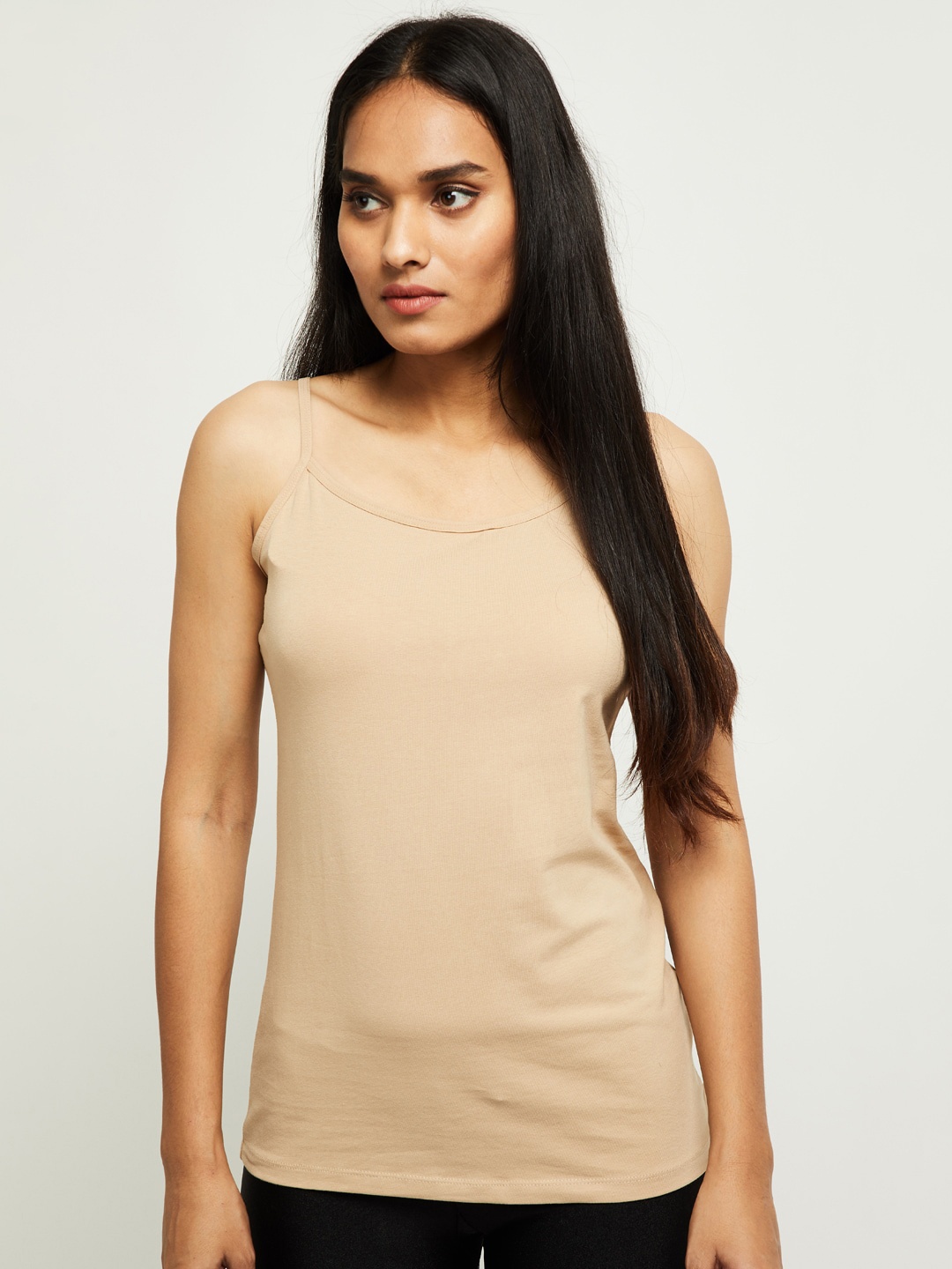 max Solid Knitted Camisole, Cream