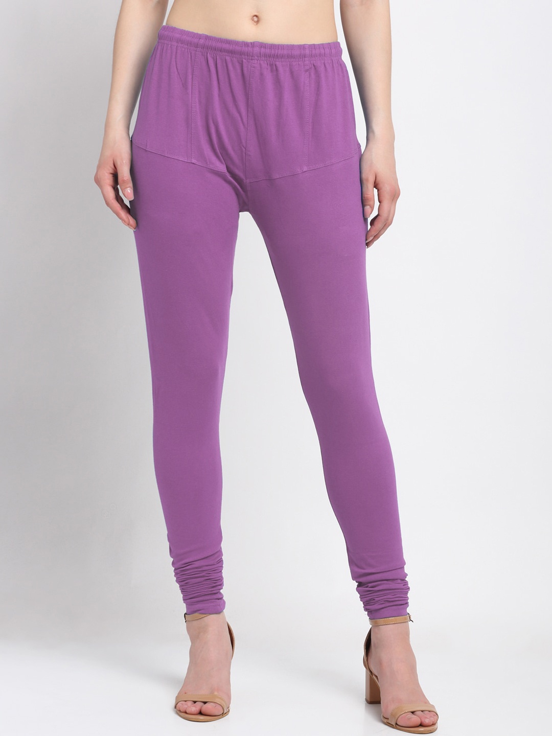 

Klotthe Women Lavender Solid Leggings