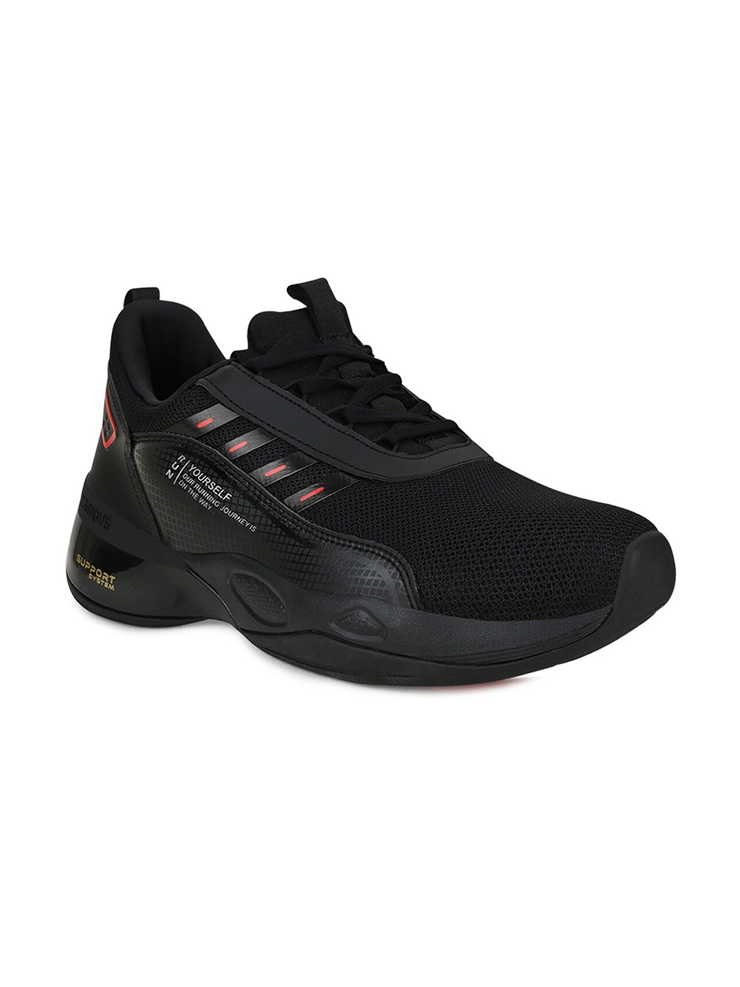 Campus TERMINATOR (N) Men Lace-Up Running Shoes, Black