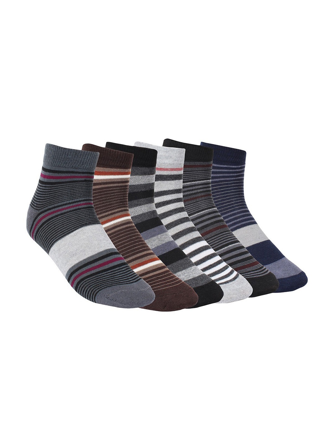 

Creature Men Pack Of 6 Assorted Pure Combed Cotton Above Ankle-Length Socks