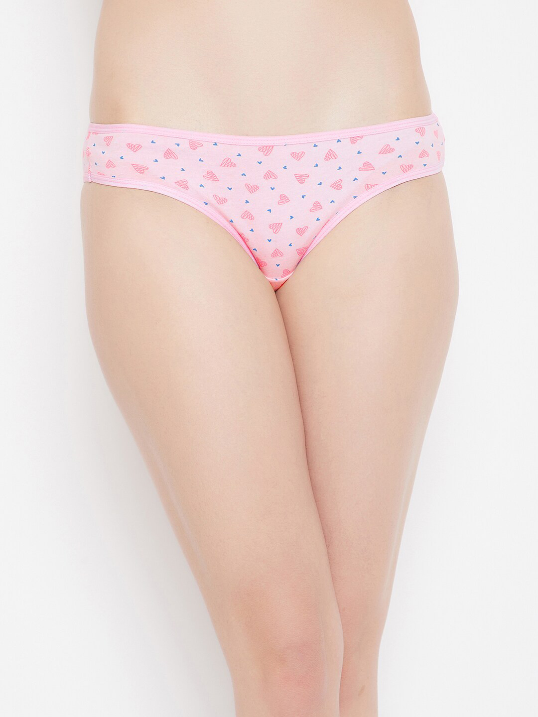 

Clovia Women Pink & Blue Printed Bikini Briefs PN2936P22S
