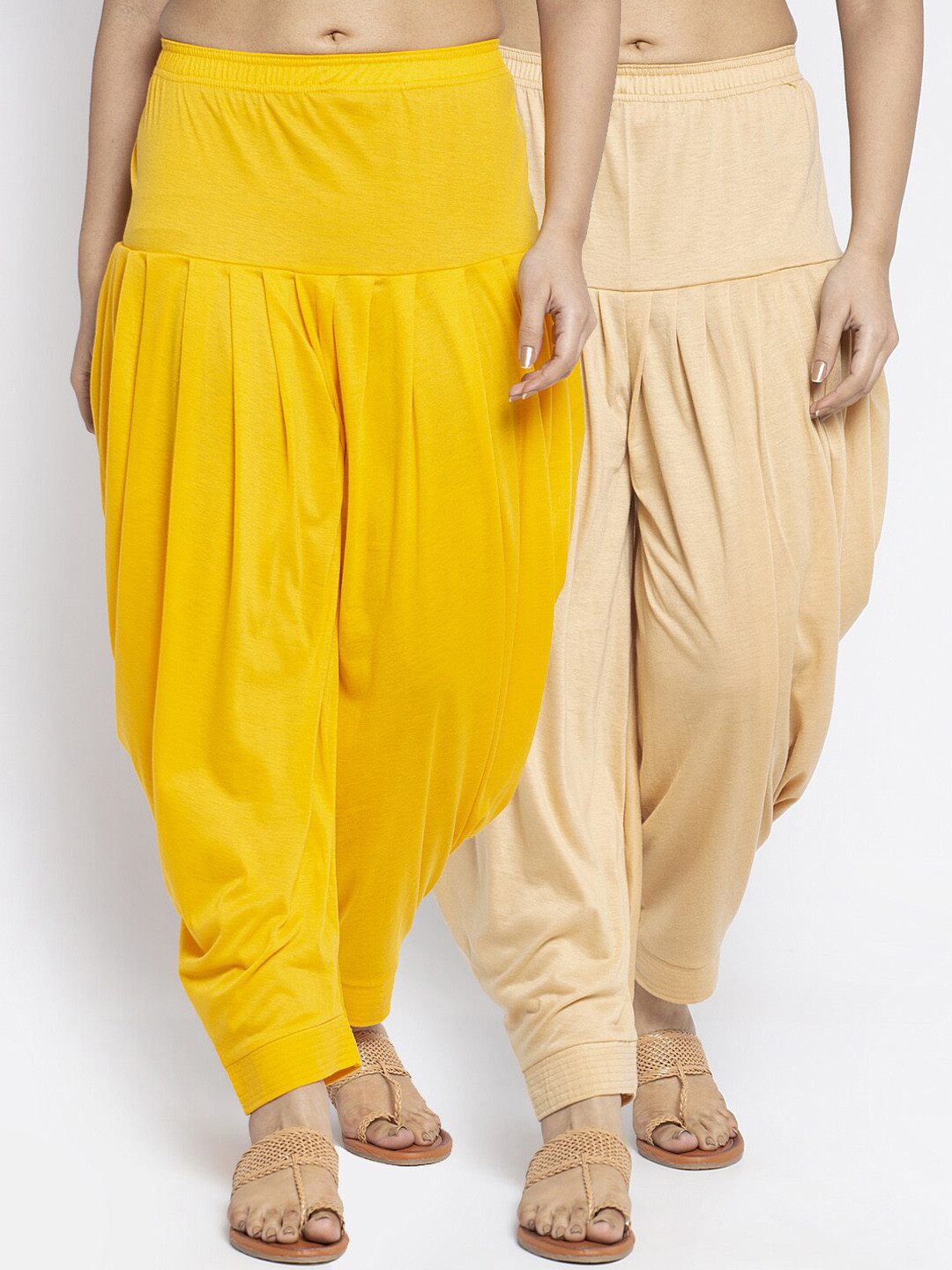 

GRACIT Women Pack Of 2 Solid Salwar, Yellow