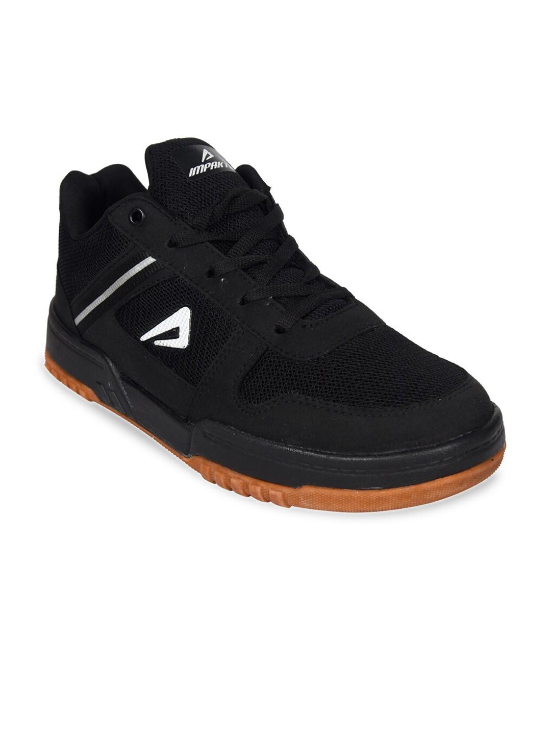 

IMPAKTO Men Black Mesh Running Shoes