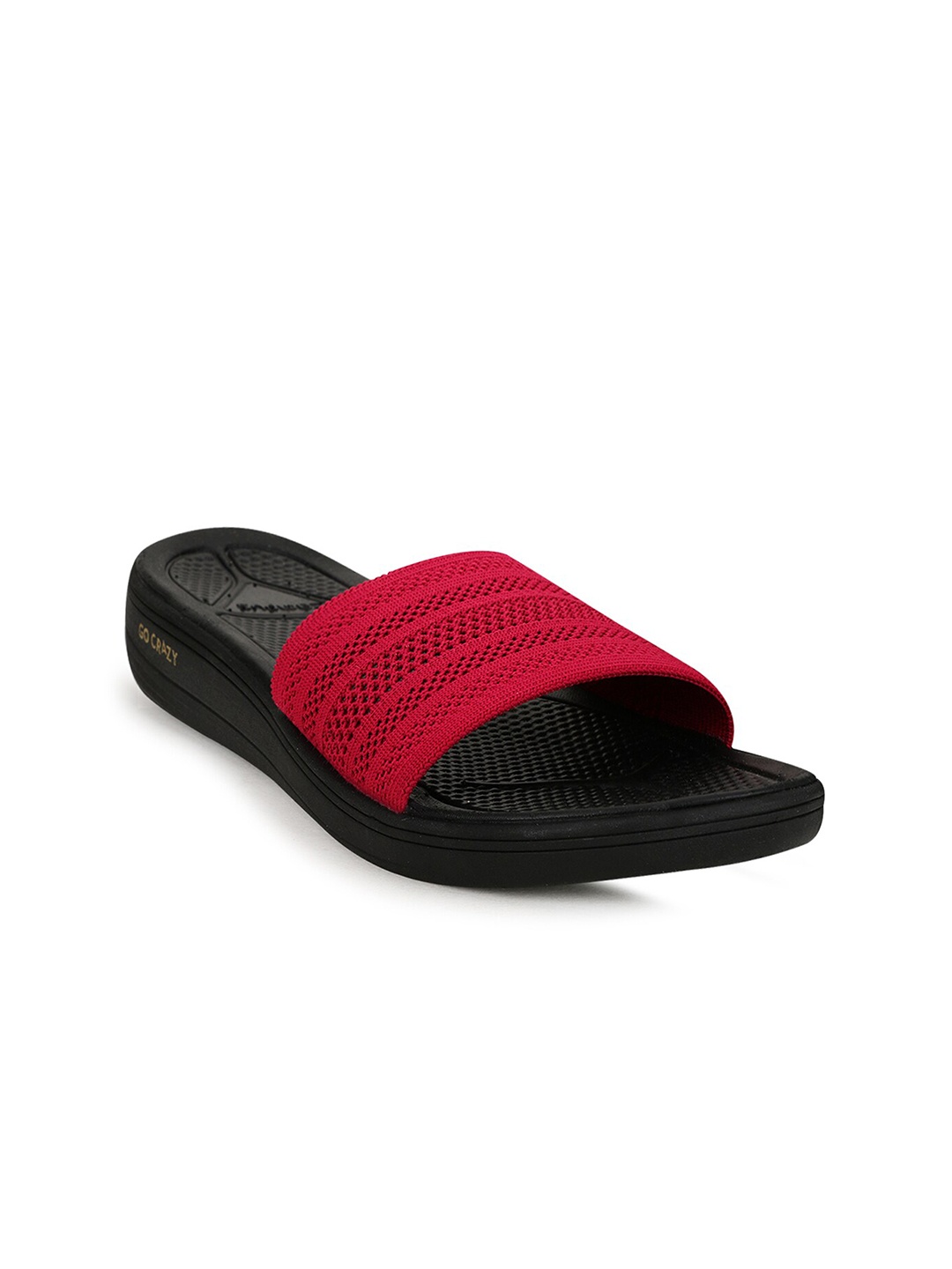 

Campus Women Magenta & Black Sliders