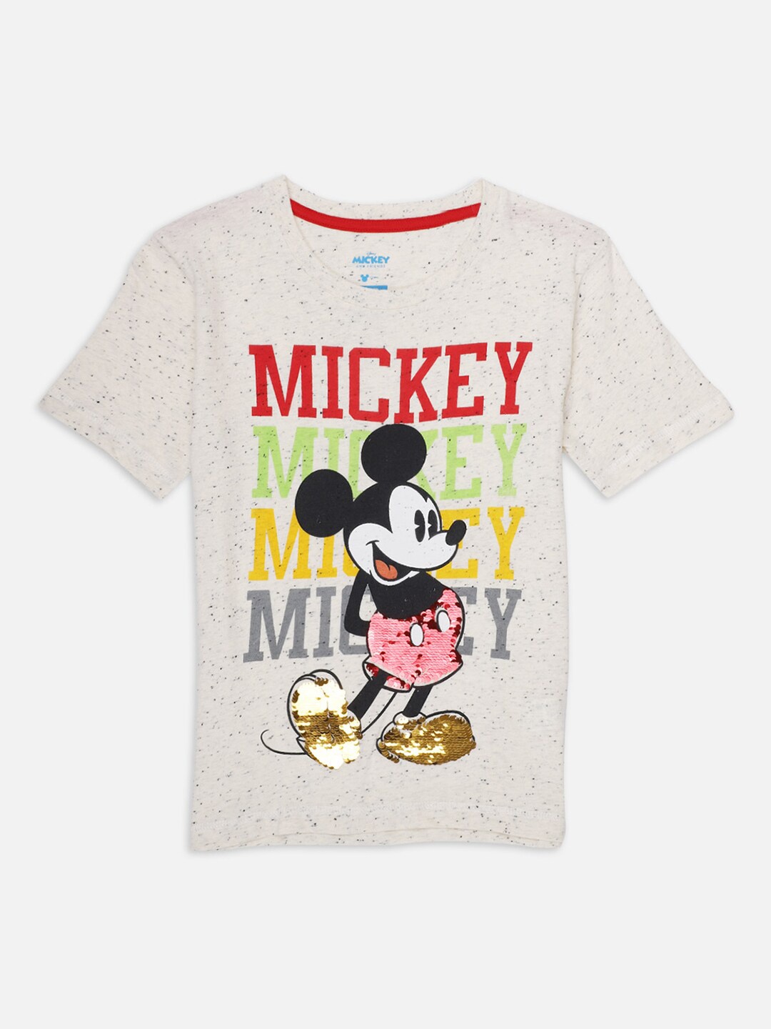 

Kids Ville Boys Grey & Black Mickey Mouse Printed T-shirt