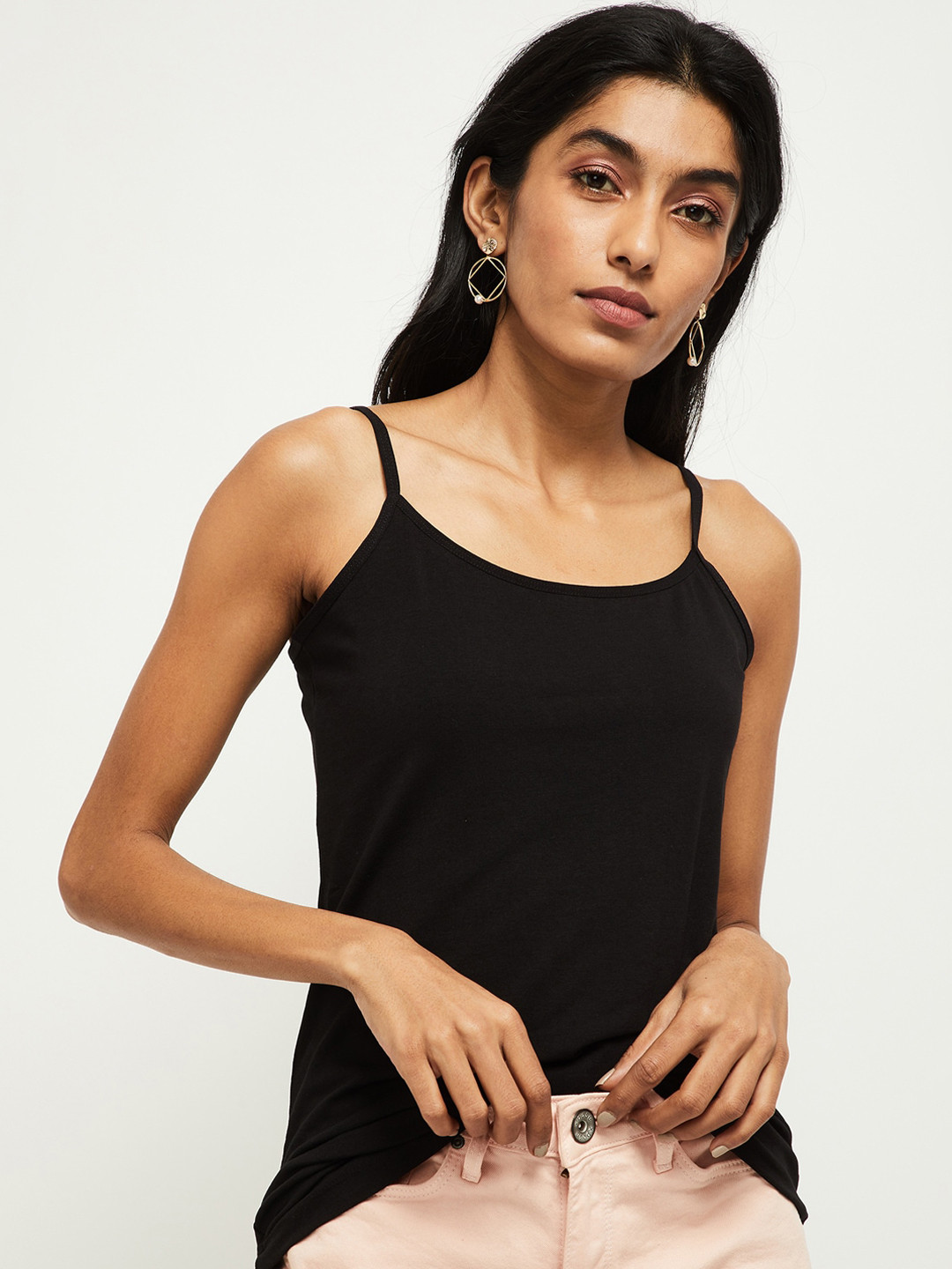 

max Women Black Solid Camisole