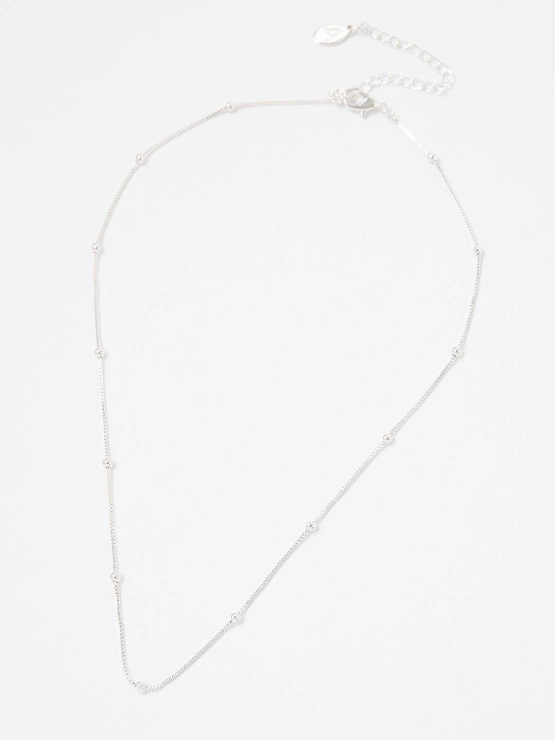 

Accessorize London Beaded Silver-Plated Chain Necklace