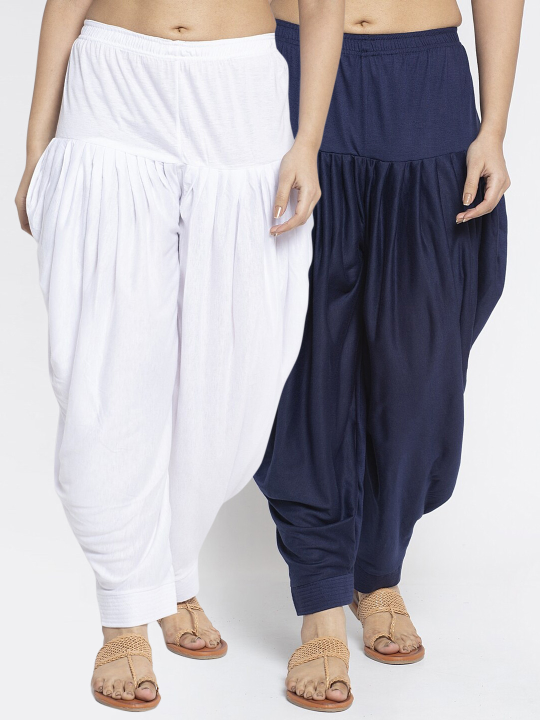 

GRACIT Women Pack Of 2 Solid Salwars, White