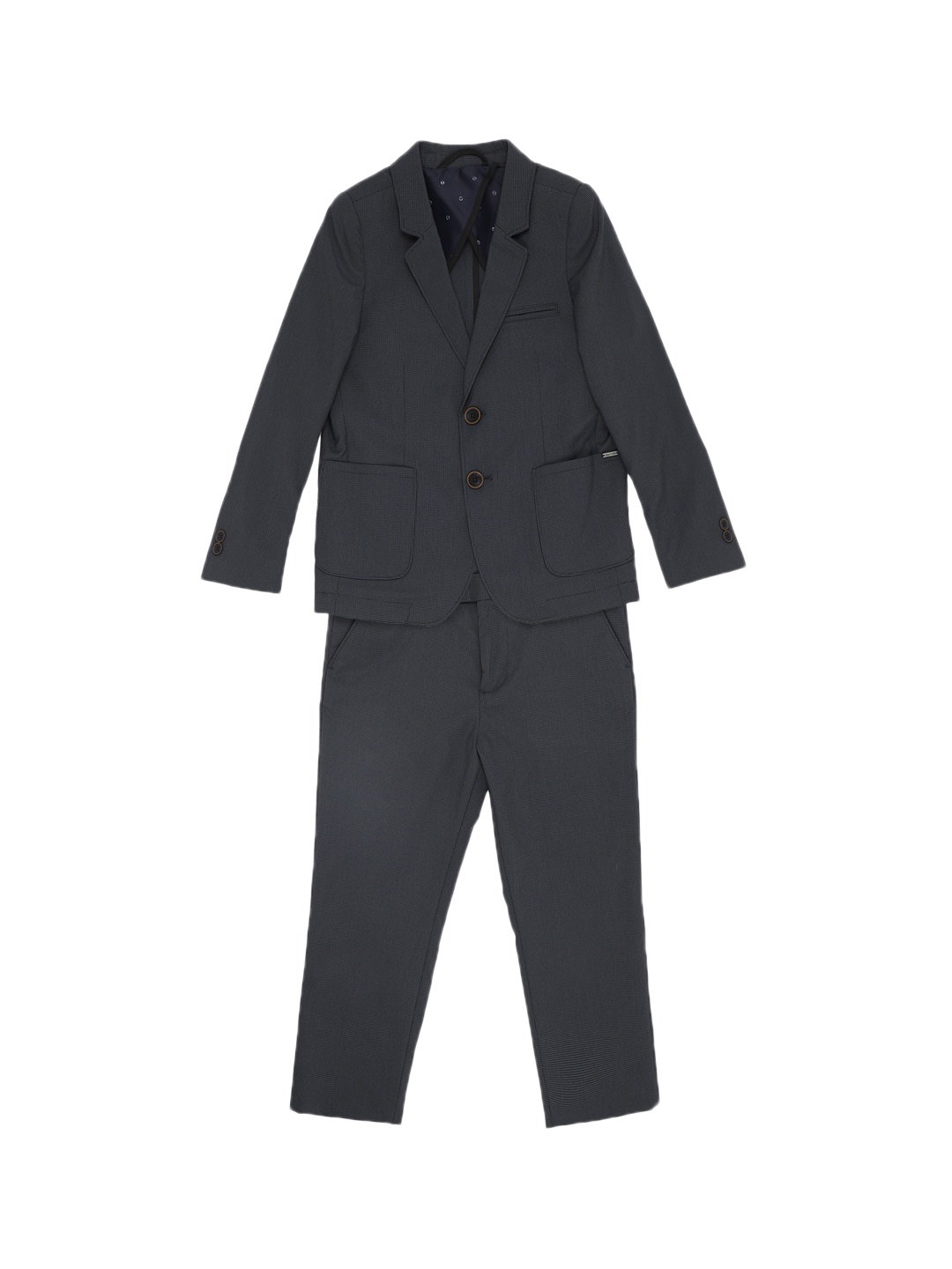 

Allen Solly Junior Boys Charcoal Grey Solid Single-Breasted Formal Suit