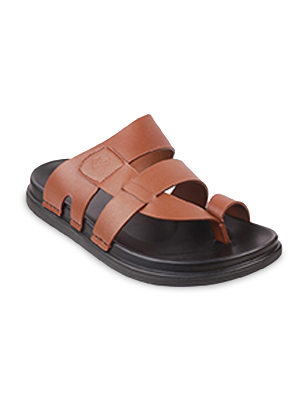 

DAVINCHI Men Brown & Black Comfort Sandals
