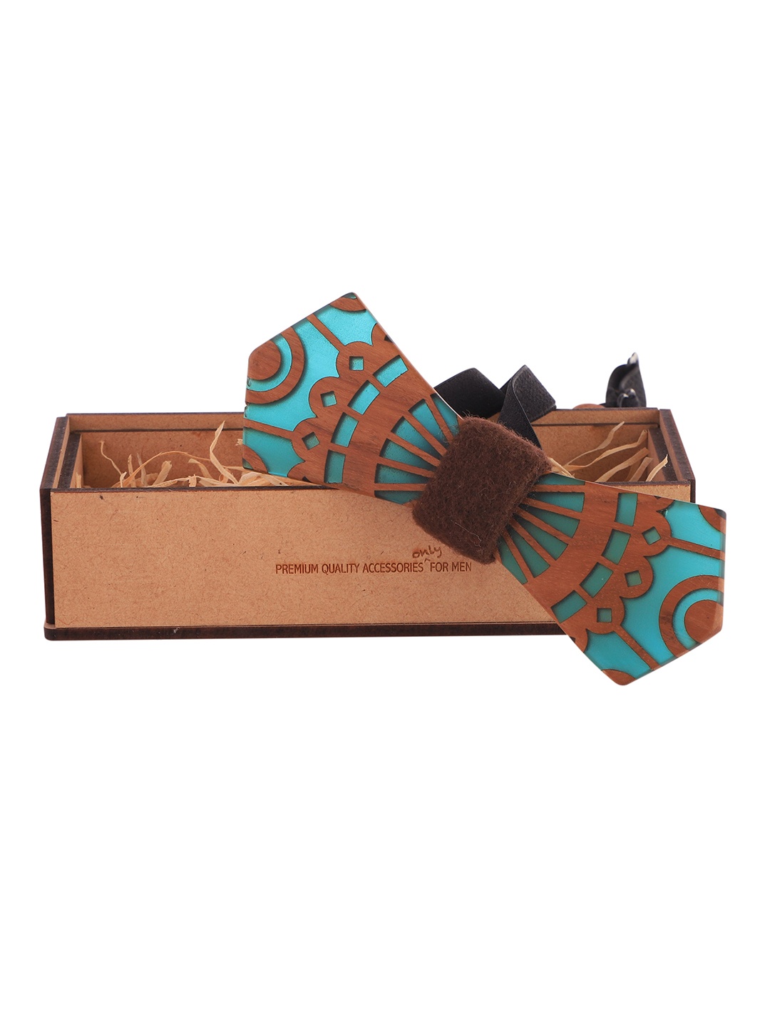 

PELUCHE Men Green & Brown Printed Bow Tie