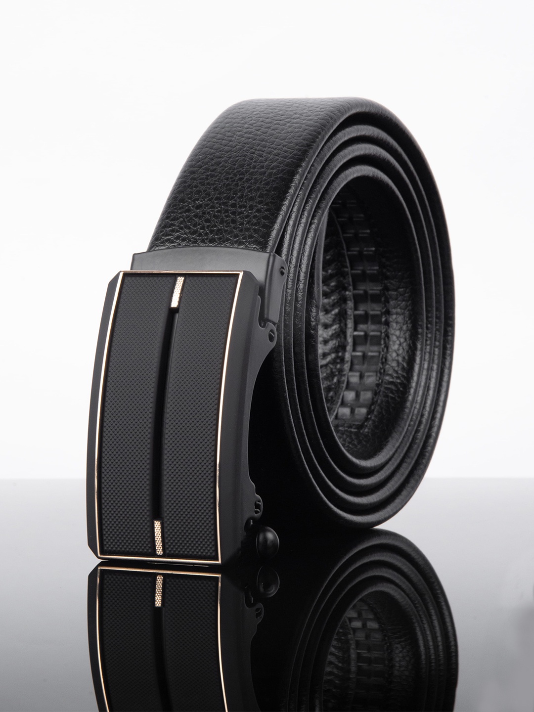 Kastner Men Black Textured Belt
