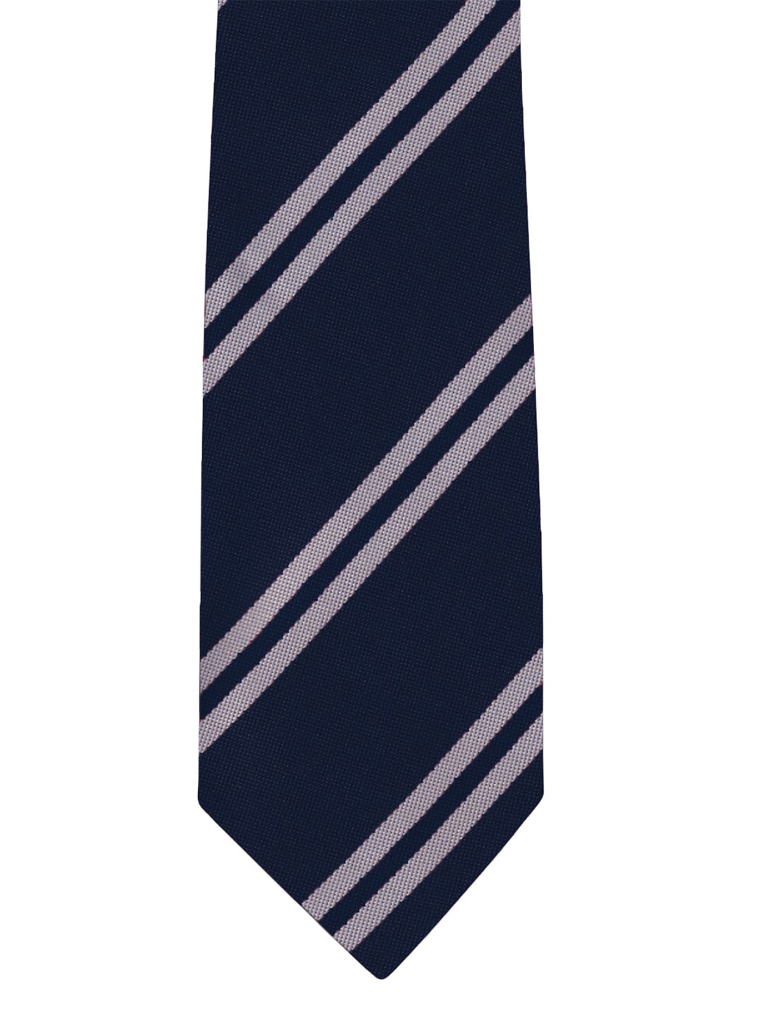 

Blacksmith Men Navy Blue & Grey Striped Broad Tie