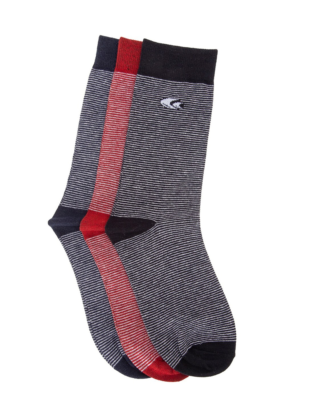 

Allen Cooper Men Pack Of 3 Assorted Cotton Above Ankle-Length Socks