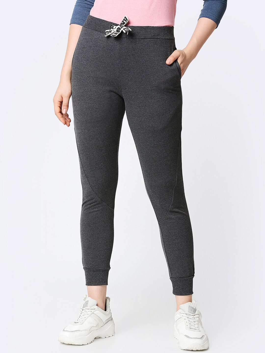 

Bewakoof Women Grey Solid Joggers