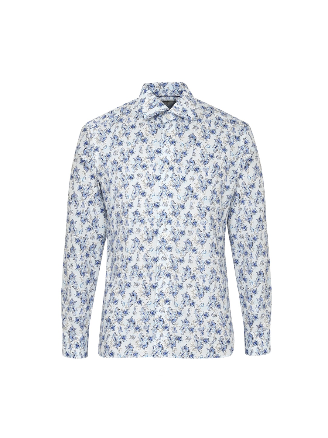 

Eton Men White Printed Casual Shirt
