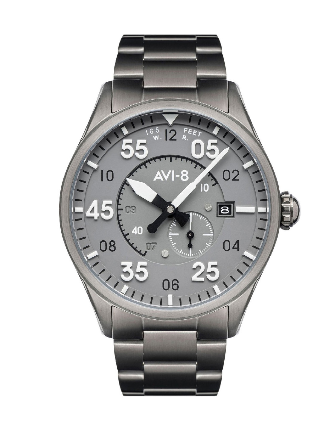 

AVI-8 Men Grey Dial & Stainless Steel Bracelet Style Straps Analogue Watch AV-4073-44