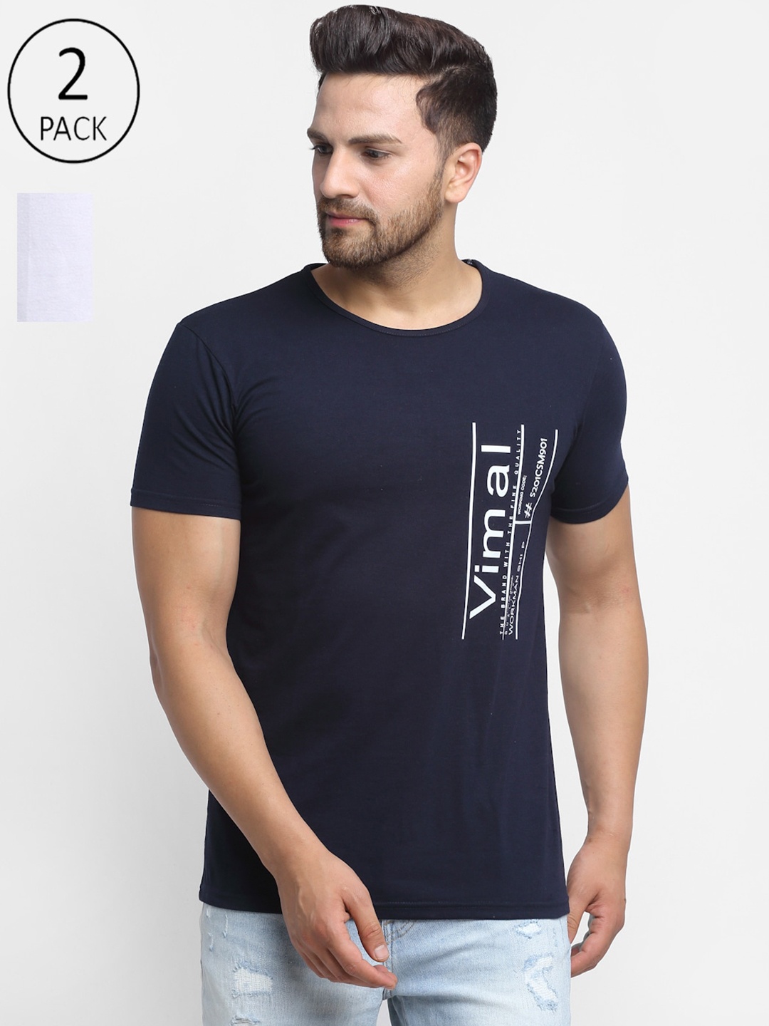 

MACK JONNEY Men Assorted Typography 2 Printed T-shirts