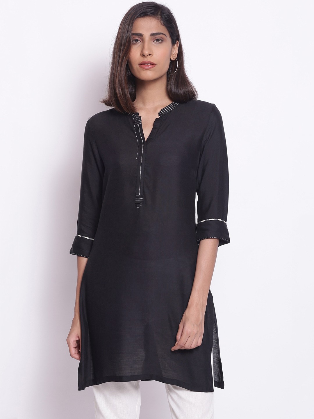 

W Women Black Yoke Design Kurta