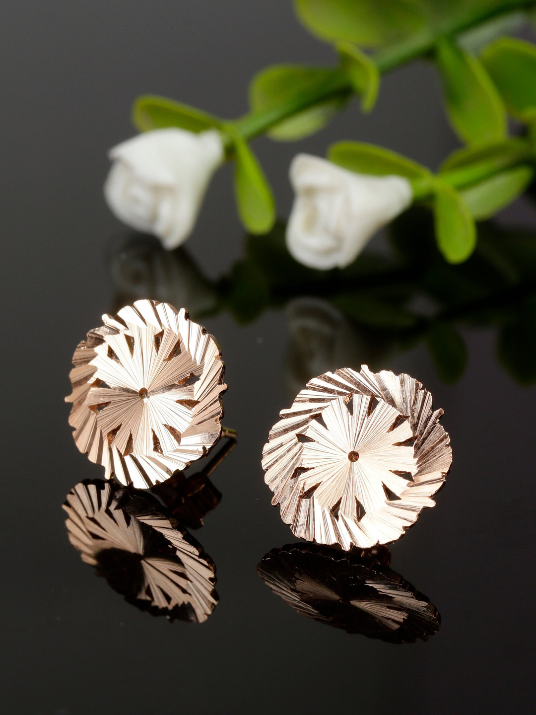 

GIVA 925 Sterling Silver Rose Gold Plated Flower Bouquet Earrings