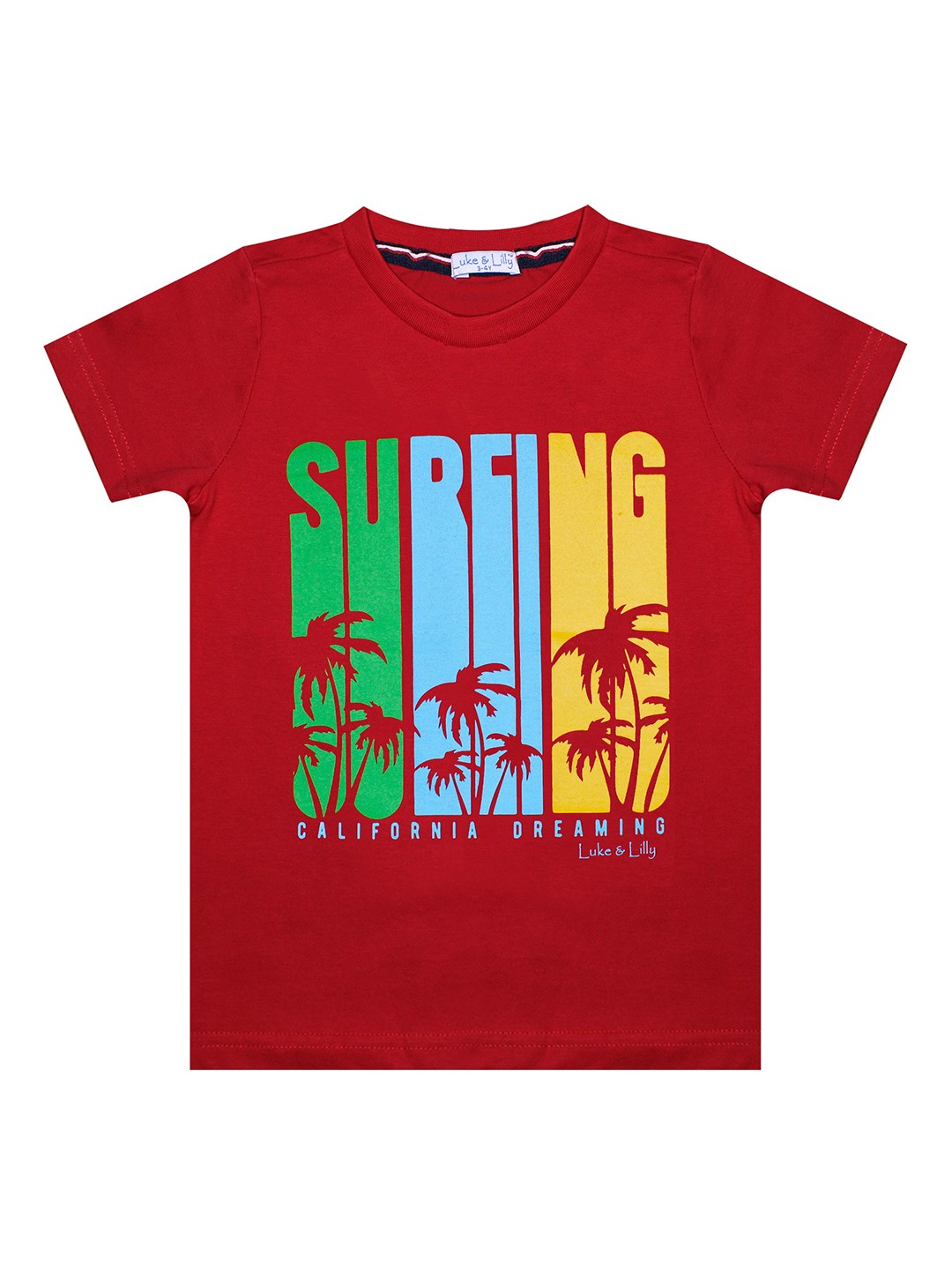 

Luke & Lilly Boys Red Printed T-shirt