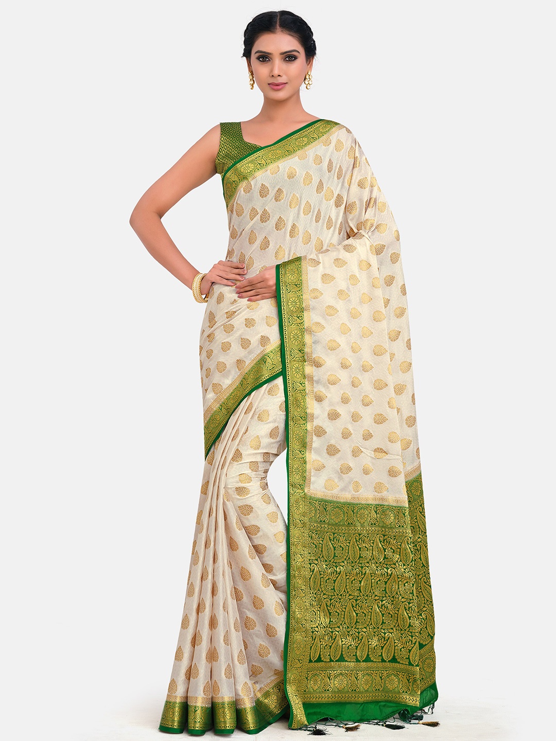 

MIMOSA Women Off White Woven Design