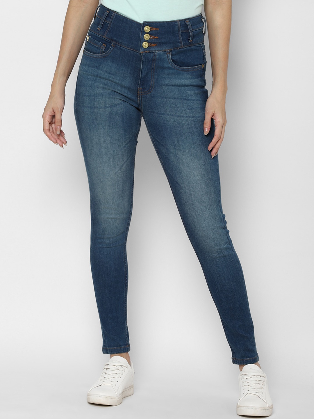 

Allen Solly Woman Women Blue Heavy Fade Stretchable Jeans