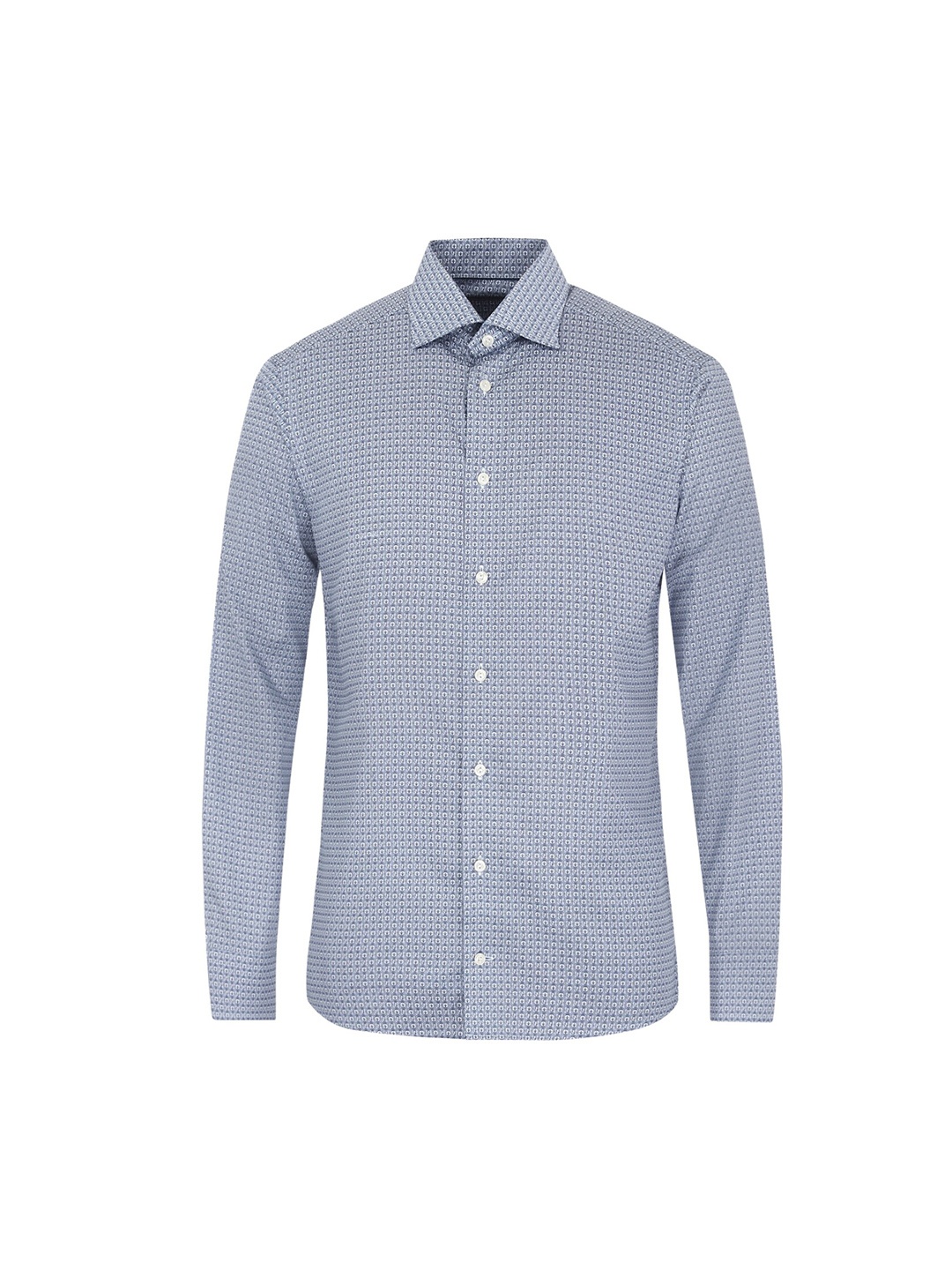 

Eton Men Navy Blue Checked Casual Shirt