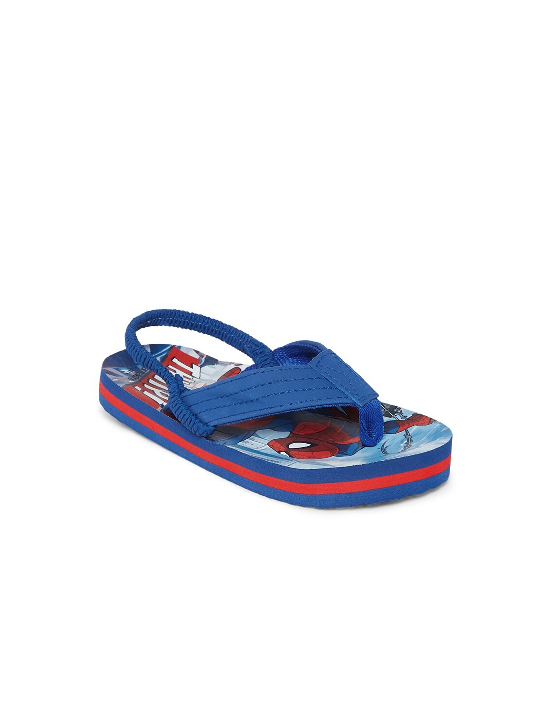 

Pantaloons Junior Boys Blue & Red Printed Thong Flip-Flops