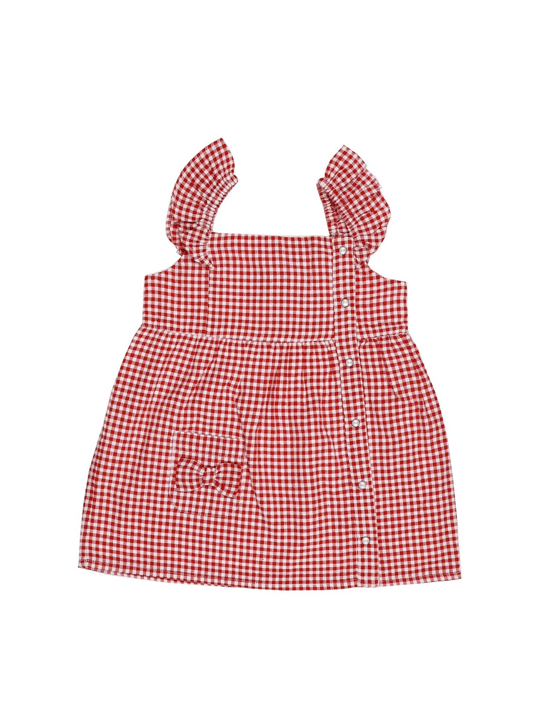 

KICKS & CRAWL Red Checked A-Line Dress