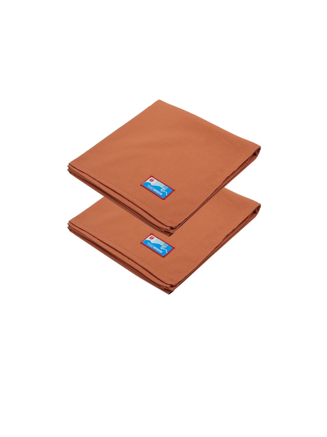 

TEGO Unisex Set Of 2 Brown Solid Cotton VAPArise Wave Body Towels