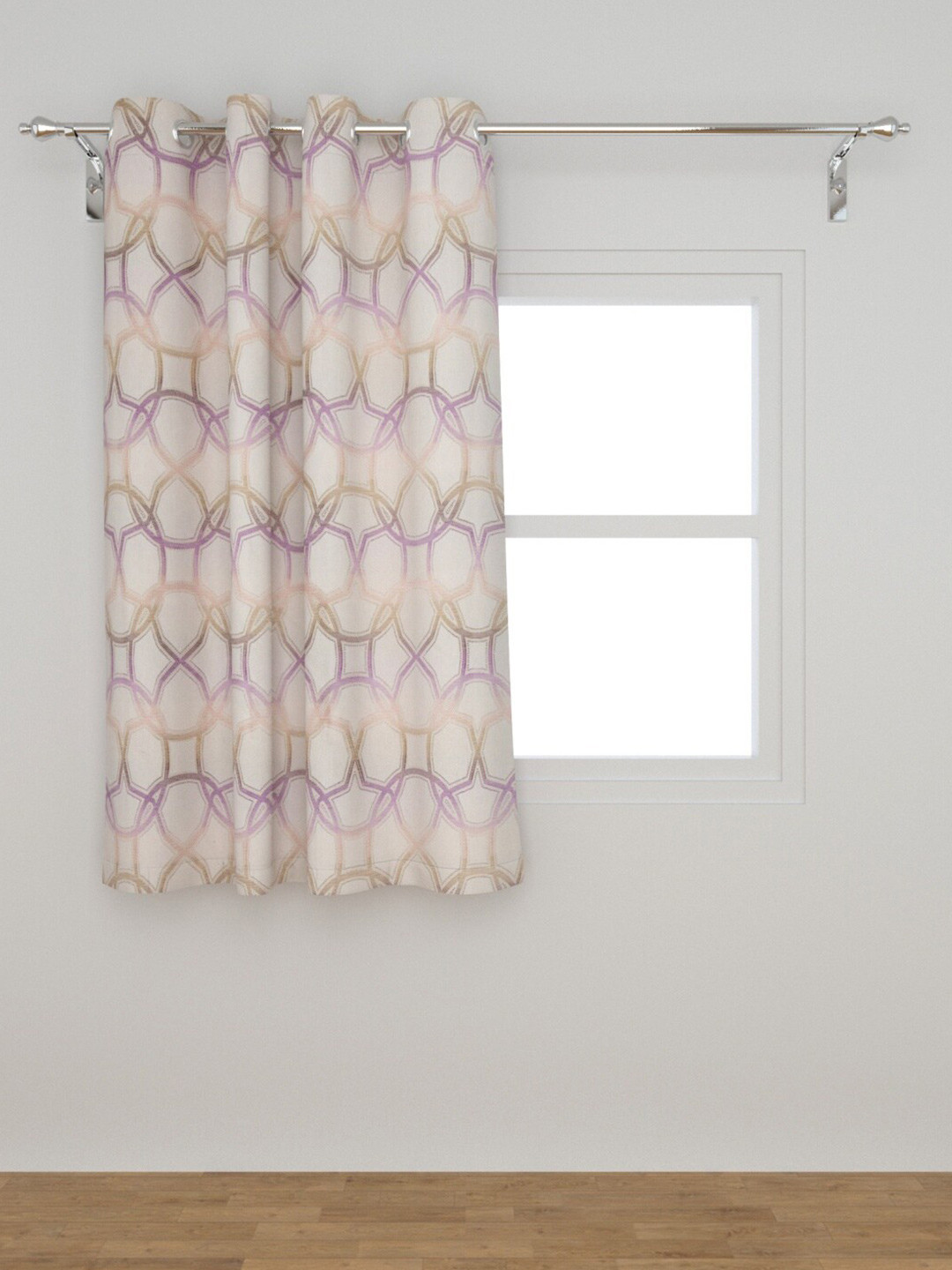 

Home Centre White & Purple Black Out Window Curtain