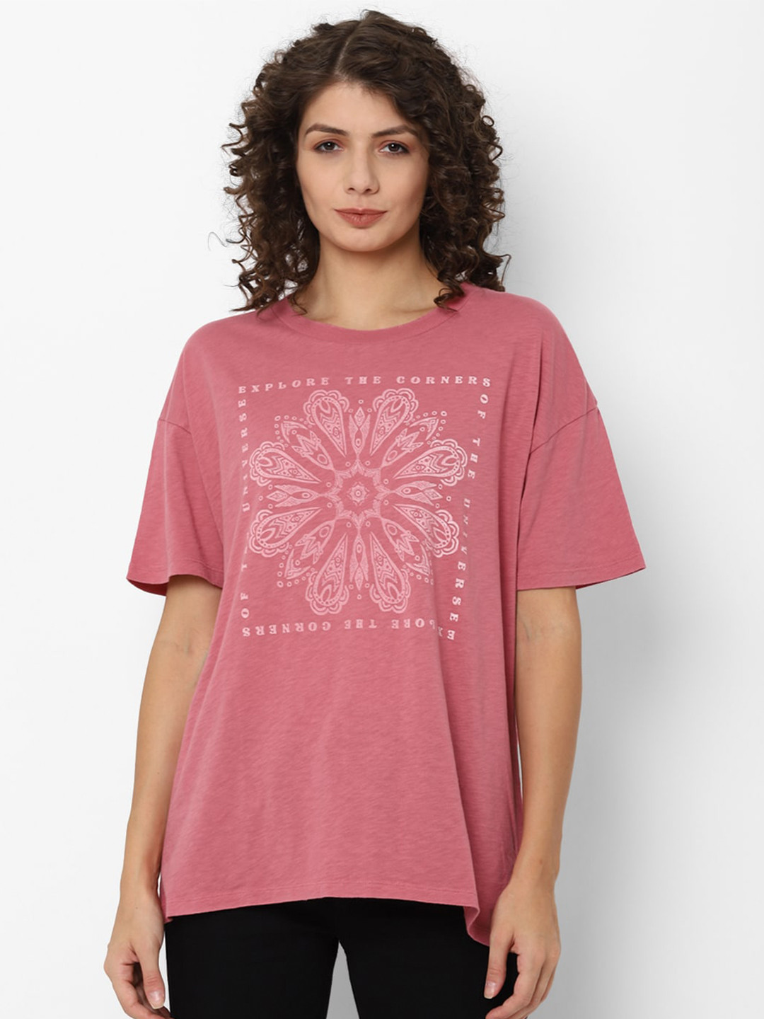 

AMERICAN EAGLE OUTFITTERS Women Pink Printed T-shirt