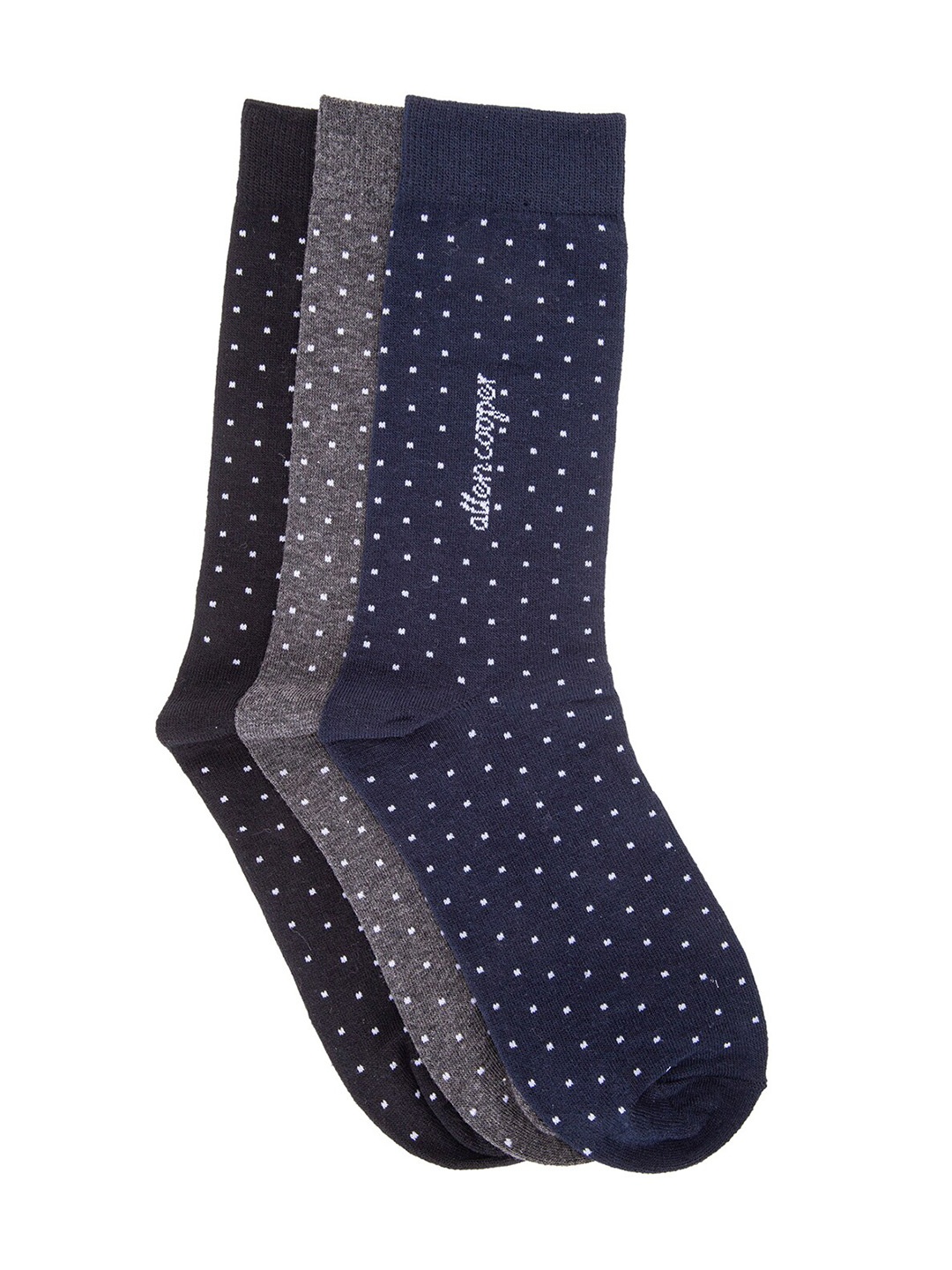 

Allen Cooper Men Pack Of 3 Assorted Above Ankle-Length Cotton Socks