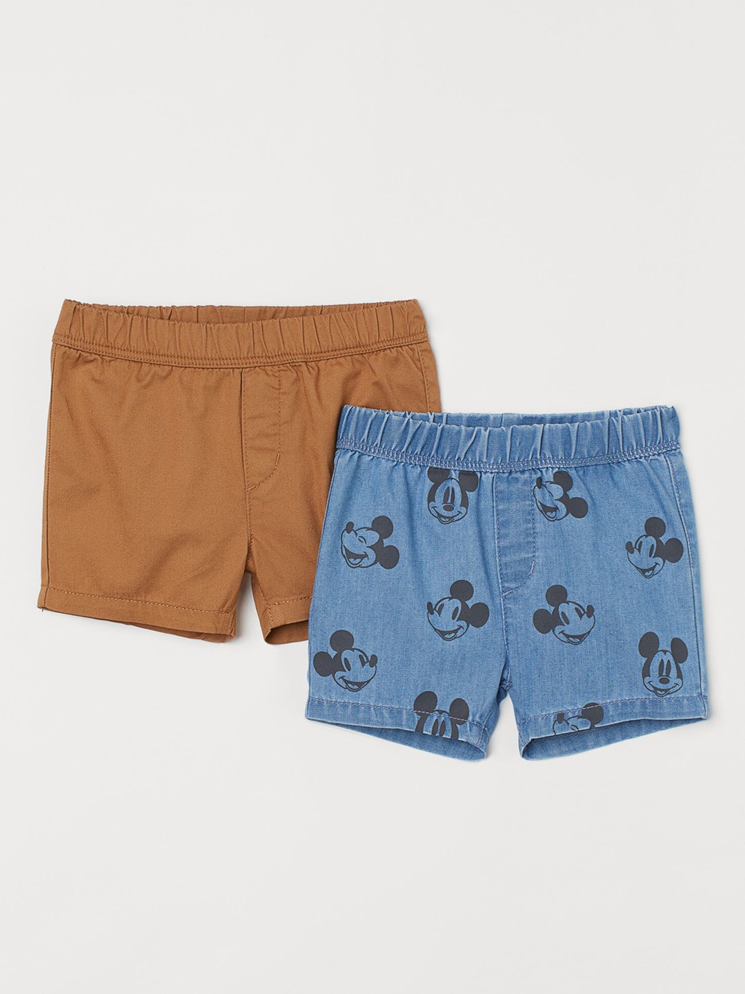 

H&M Boys Blue & Beige 2-Pack Printed Shorts